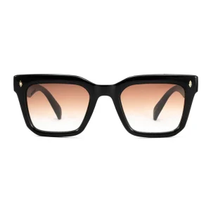 Lentes de Sol - Jacobs Eco Briller - Black Shiny - Lente marrón degradado