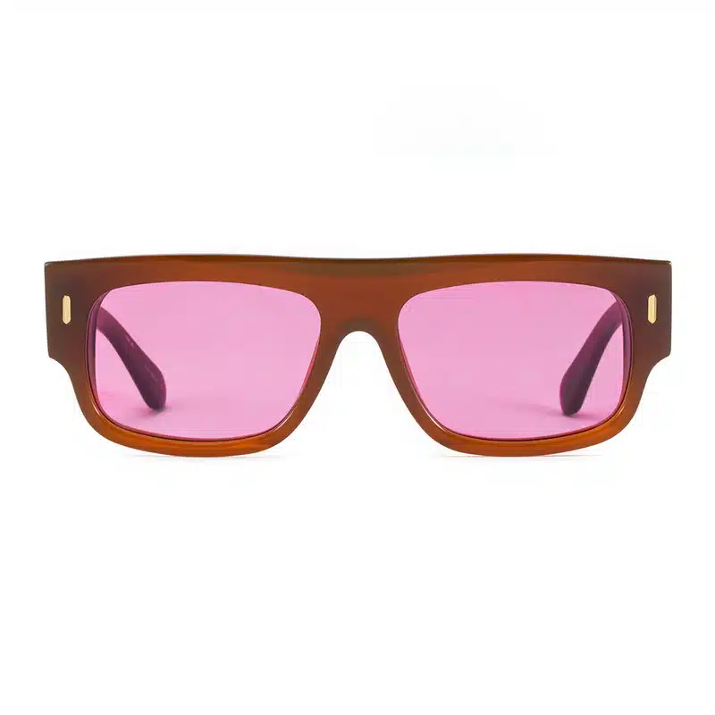 Lentes de Sol - Glasgow Eco Briller - Marrón - Lente rosa